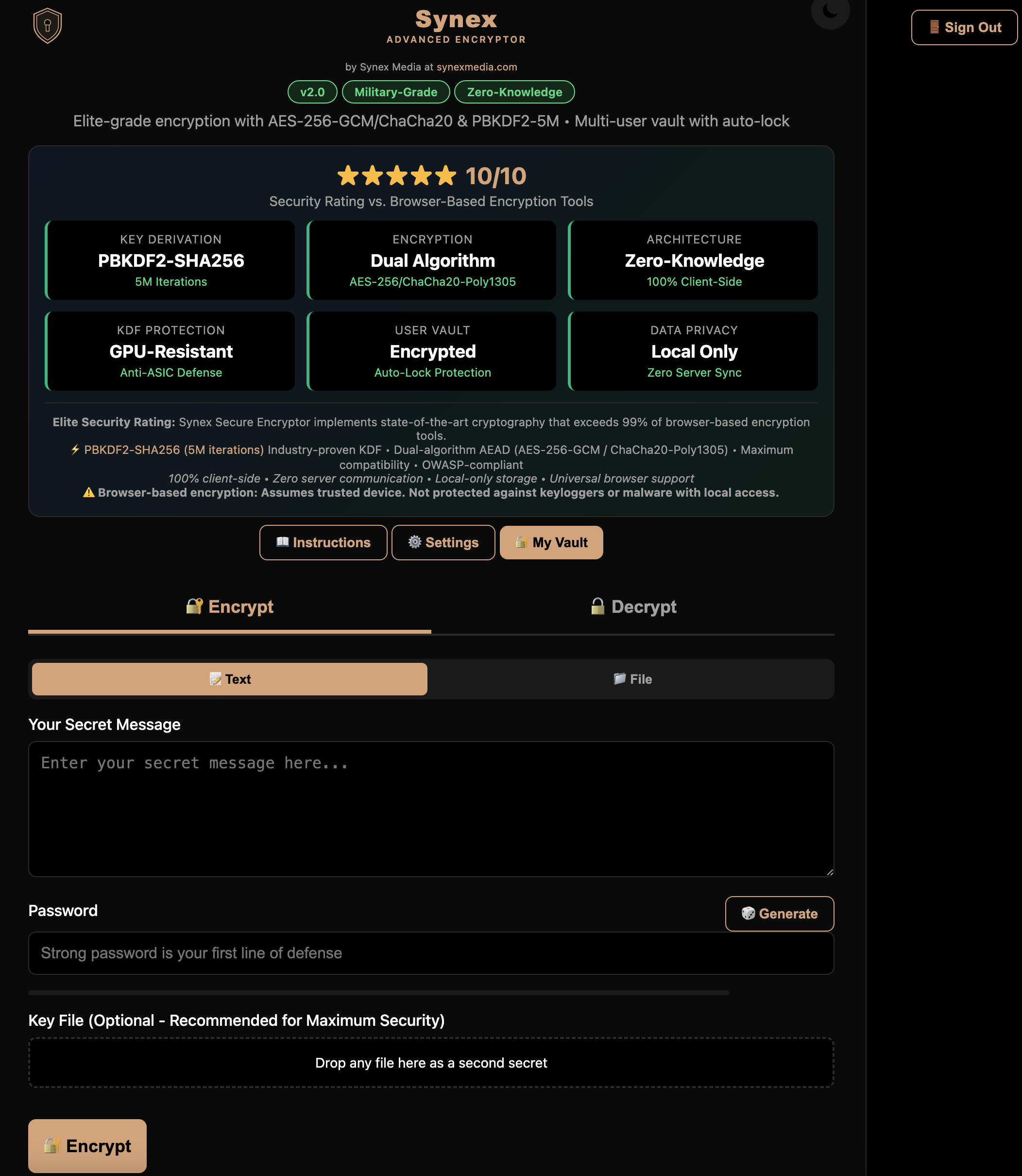 Secure Encryptor Screenshot
